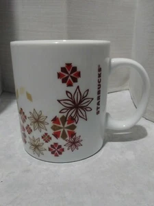 Starbucks Holiday Christmas Poinsettia Snowflake 12oz. Kaffee Tee Becher - Bild 1 von 5