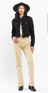 Judy Blue Slim Mid-Rise Tan Bootcut Jeans - Picture 1 of 7