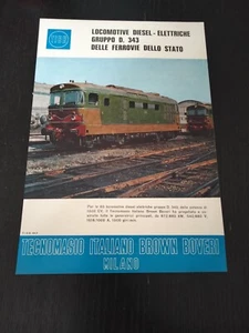 1970 TIBB LOCOMOTIVE DIESEL ELETTRICHE GRUPPO D 343 FS VINTAGE AD PUBBLICITA - Bild 1 von 1