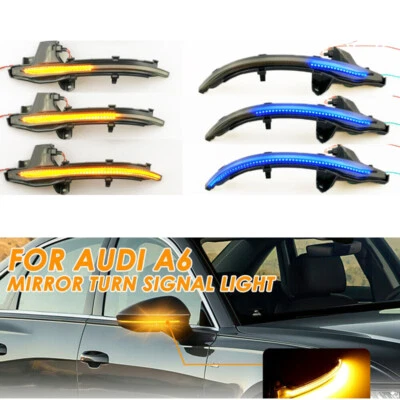 Luces LED dinámicas intermitentes para espejo retrovisor lateral Audi A6 S6 RS6 2012-2018 Foto 1 de 4