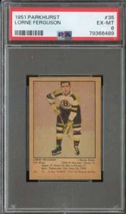 1951-52 PARKHURST #35 LORNE FERGUSON PSA 6 (RC) BRUINS *CC0050 - Picture 1 of 2