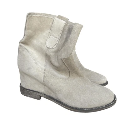 OTBT Sandpiper из натуральной замши кожи желтовато-коричневый на танкетке ботинок размер 8 - Изображение 1 из 4