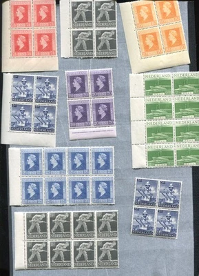 NETHERLANDS 1944-46 MNH Lot Blocks 96 Stamps - Image 1 of 2