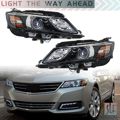 Faros tipo halógeno para Chevrolet Impala 2015-2020 carcasa negra derecha+izquierda Foto 1 de 4