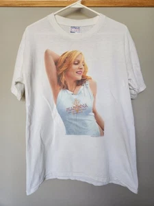 VTG Madonna Drowned World Tour 2001 Vintage Concert Unisex T Shirt Sz Medium - Picture 1 of 8