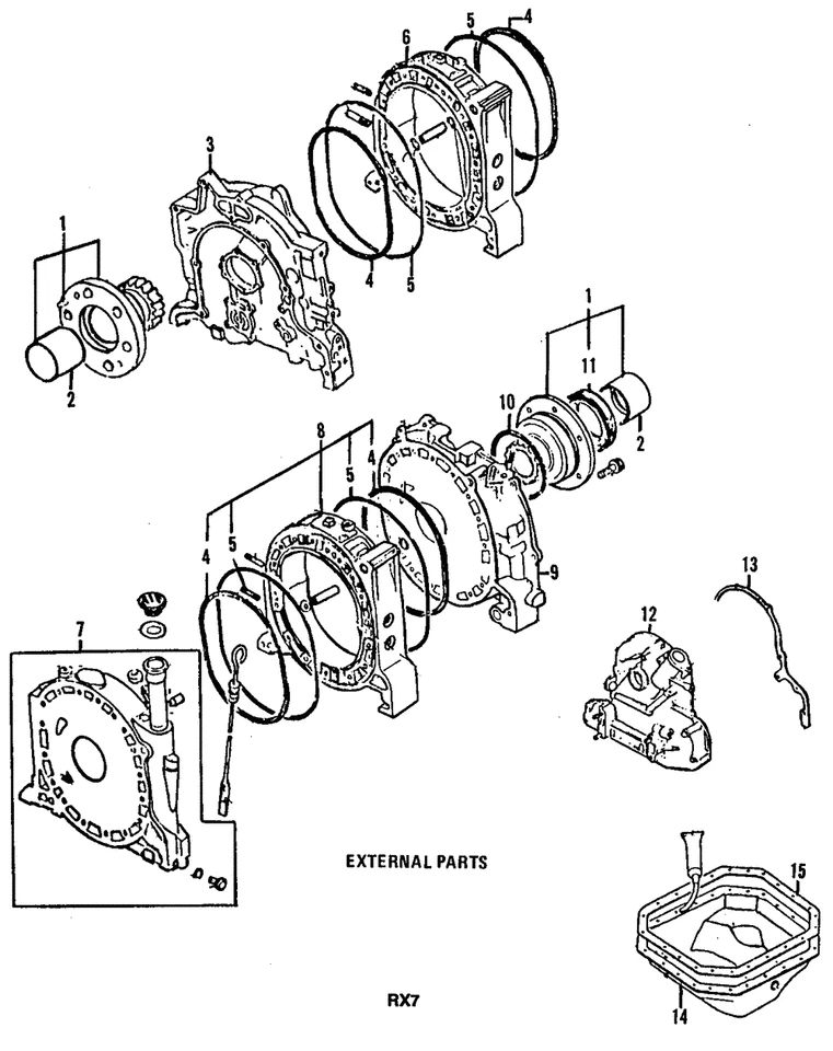 Junta de cárter de aceite original Mazda N3Y0-10-427 Foto 1 de 1