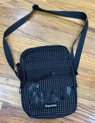 Supreme Side Shoulder Bag 3M Reflective Black SS24 - Image 1 of 4