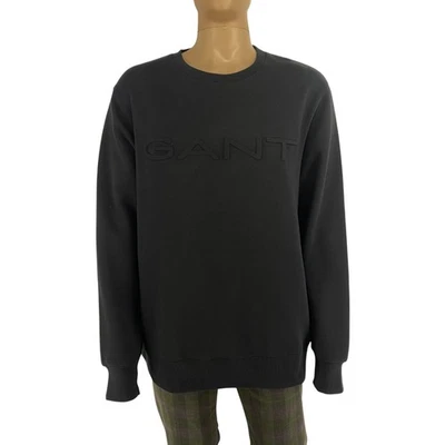 Gant Homme Noir Sweat À Col Rond Taille 2XL XXL - Photo 1/4