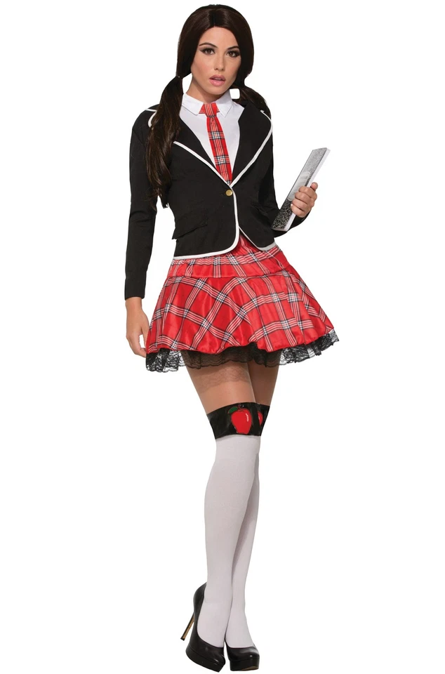 Fantasia adulta uniforme escolar preparatória menina (XS/S) - Imagem 1 de 1