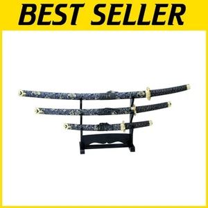 Collector's 40-Inch Katana Sword Set with Cord Wrapped Handle & Display Stand - Picture 1 of 3