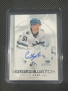 Collin Graf - 2024-25 SP Authentic Future Watch Auto #144 /999 Rookie - Sharks - Bild 1 von 2