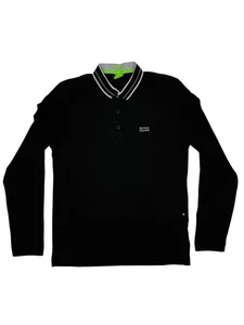 Hugo Boss Black Slim Fit Long Sleeve Polo Top Small - Picture 1 of 15