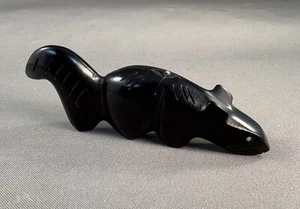 Zuni Black Jet Mountain Lion Fetish with Turquoise Eyes by Brandon Phillips NEW - Picture 1 of 6