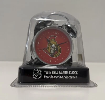 Ottawa Senators Classic Twin Bell Alarm Clock Table Desk Top NHL NEW READ - Image 1 of 4