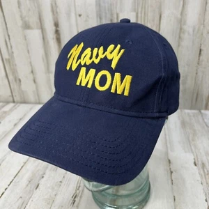 Navy Mom Embroidered Logo Blue Adjustable Strapback Hat Ball Cap Ships Fast OTTO - Picture 1 of 8