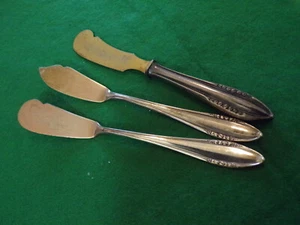 BSF Modell 89 Früchte Silberbesteck 3 Teile Butter/Käsebesteck in Silber 90 - Picture 1 of 2