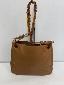 Prada Authentic Brown Leather Shoulder bag H 7.9 in Crossbody Strap D 3.1 in - Picture 1 of 10