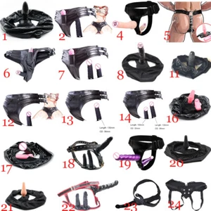 All Styles Strap On Dildo Harness Strap-on Pegging Dong Sex Toys for Women Men - Picture 1 of 109