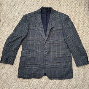 DAKS London Men’s Tweed Check 100% Pure New Wool Perfect Blazer Jacket 42 S - Picture 1 of 16