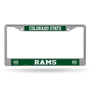 Colorado State University Rams Chrome Metal License Plate Frame - Picture 1 of 5
