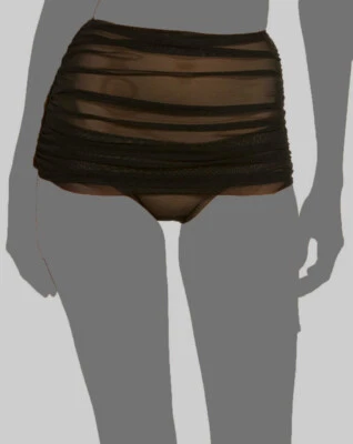 Traje de baño Norma Kamali para mujer negro malla Bill elástico parte inferior de bikini talla XS Foto 1 de 3