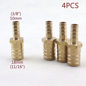 4 piezas (10 mm X 18 mm) 3/8" a 11/16" Unión Manguera Barba Latón Montaje Gas Combustible Barco Reductor - Imagen 1 de 5