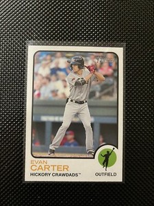 2022 Topps Heritage Minor League Evan Carter #71 QTY RANGERS