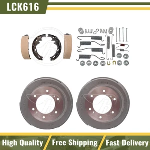 Rear Brake Drums Brake Shoes Hardware Spring Kit Fits 1986-1989 D21 - Foto 1 di 7