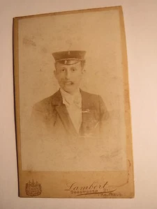 Dresden - junger Mann mit Mütze als Schüler oder Student - Portrait / CDV - Bild 1 von 2