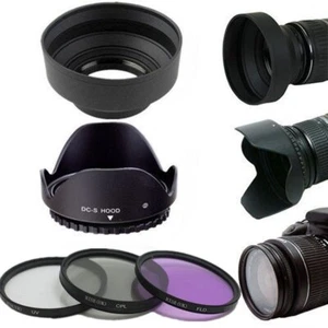 49MM UV CPL FLD Filter Hood Kit for Sony A6000 NEX-7 NEX-6 NEX-5T NEX-5N NEX-5R - Picture 1 of 5