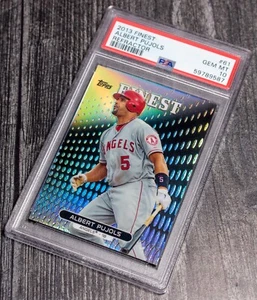 2013 TOPPS FINEST #61 ALBERT PUJOLS REFRACTOR PSA 10 GEM MINT ANGELS MLB POP 7!! - Picture 1 of 3