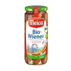Meica Bio 6 Wiener Würstchen Extra Croccante Atg 250g Vetro 540g - Foto 1 di 1