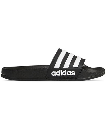 Sandali Adidas Adilette doccia slide unisex bambini taglia 4 e 5 nero bianco estivi