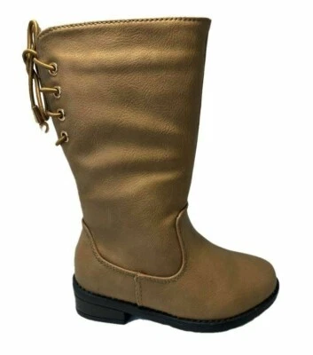 Nuevo Bebé Niño Niña Moda Tacón Plano Hasta la Rodilla Botas de Montar Cremallera Talla 4-8 Foto 1 de 4