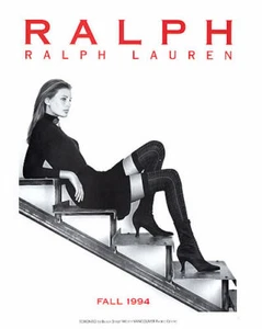 1994 Ralph Lauren RRL Bridget Hall Fall fashion hosiery MAGAZINE AD - Picture 1 of 1