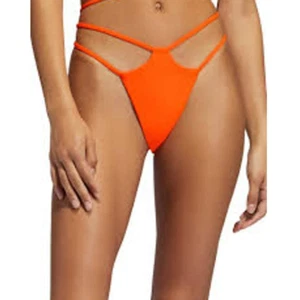 NUEVO CON ETIQUETAS Adidas Ivy Park IVP Bikini Parte Inferior Traje de Baño Solar Naranja Cintura Alta 1X - Imagen 1 de 7