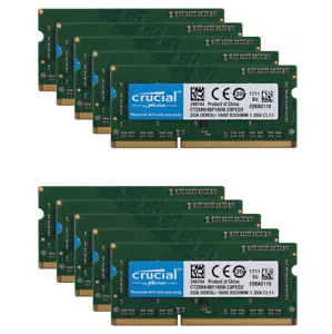 LOT Crucial 10pcs 2GB PC3L 12800S DDR3 1600MHz 1.35V Laptop Memory RAM SODIMM #) - Picture 1 of 11