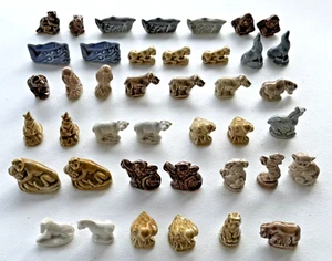 VINTAGE WADE WHIMSIES LOT OF 41 ANIMAL & BIRD FIGURINES DUPLICATES TRIPLES & 4X - Picture 1 of 22
