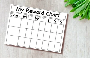 Handmade, BLACK AND WHITE, A4, Children’s behaviour/Reward Chart, Laminated,  - Picture 1 of 3