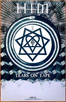 HIM Tears On Tape Ltd Ed New RARE Tour Poster +BONUS Rock Metal Poster! H.I.M. - Image 1 of 2