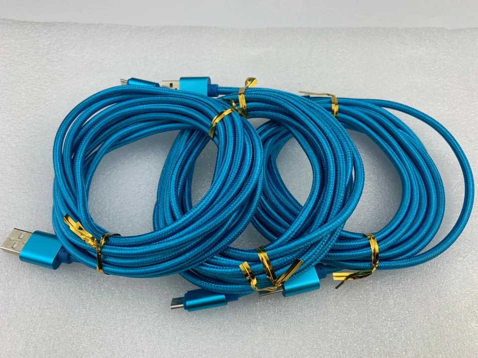 3Pack 10ft Micro USB Charger Fast Charging Cable Cord For Samsung Android Phone  - Image 1 of 1