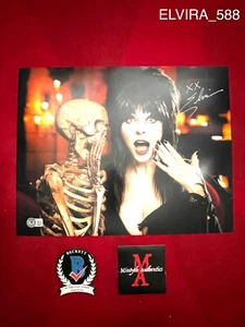 ELVIRA CASSANDRA PETERSON AUTOGRAPHED SIGNED 11x14 PHOTO! BECKETT COA! HORROR! - Picture 1 of 7