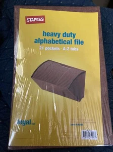Staples Heavy Duty A-Z expanding file folder - Legal Sized - Picture 1 of 2