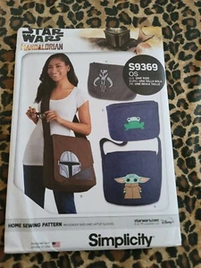 SIMPLICITY Sewing Pattern S9369 STAR WARS MANDALORIAN MESSENGER BAG  UNCUT(2514 - Picture 1 of 2