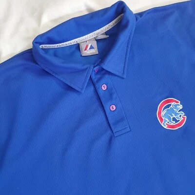 Majestic Chicago Cubs Polo Shirt Size 2XL - Image 1 of 4