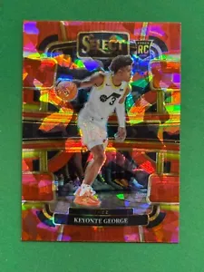 2023-24 Panini Select Red Cracked Ice Prizms Parallel #75 Keyonte George RC - Imagen 1 de 2