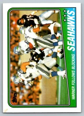 1988 Topps #130 Seahawks Team Leaders - Curt Warner - Image 1 of 2