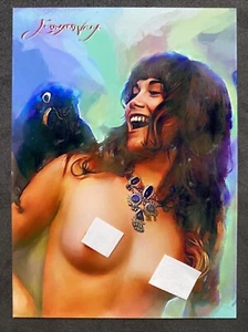 Barbi Benton #28 Art Card Limited Numbered xx/50 Edward Vela Signed 2021. - Picture 1 of 2
