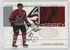 2001 ITG Be A Player Signature Series Game-Used Jersey /10 Miroslav Satan Auto