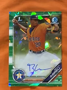 2019 Bowman Cromo Bryan Abreu Verde Rifrattore Atomico Auto #87/99 Autografo - Foto 1 di 2